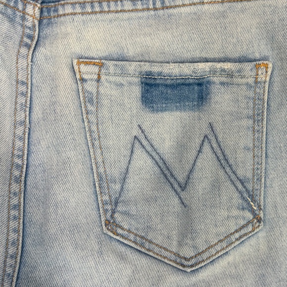 MOTHER Denim Hustler Ankle Raw Undone Hem Jeans On My Feet Size 27 - Picture 5 of 9